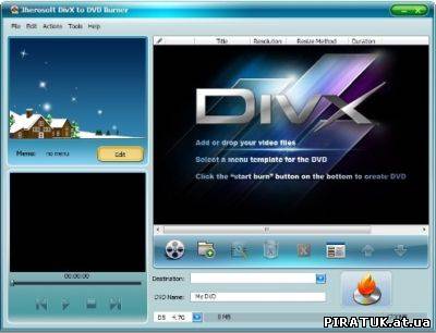 скачати 3herosoft DivX to DVD Burner v3.7.6 Build 0222